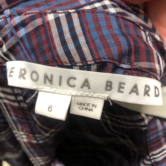 Veronica Beard plaid Beautiful top 🩵 - Picture 7 of 8